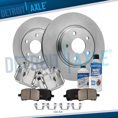 Front Disc Rotors Brake Calipers Brake Pads for 2008-2012 Pontiac G6 Malibu Aura - Image 1 of 4