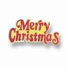 Merry Christmas Cake Toppers Motto Red Gold Paper Cupcake Yule Decorations