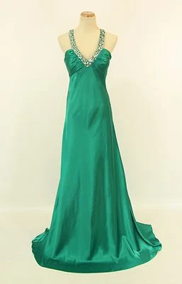 Hailey Logan $150 Evening Prom Formal Cruise Full Length Emerald Dress size 11 - Image 1 of 4