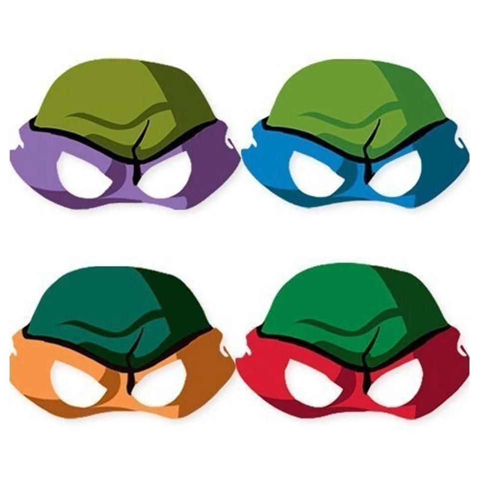 TEENAGE MUTANT NINJA TURTLES VINTAGE PAPER MASK ~(8) Birthday Party Supplies - Image 1 of 1
