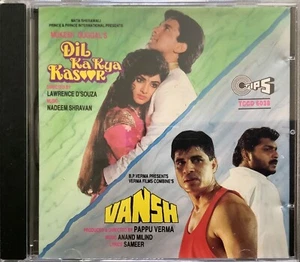 Dil Ka Kya Kasoor / Vansh - RARE TIPS 2 IN 1 Bollywood Music CD TCCD 6038 - Imagen 1 de 3