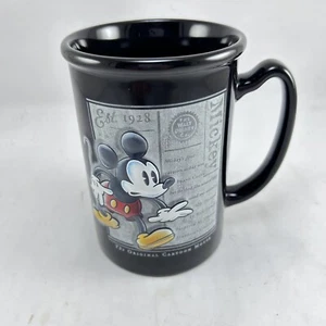 Tazza da caffè Disney Parks The Original Cartoon Mouse 3D Topolino nera 16 oz - Foto 1 di 7