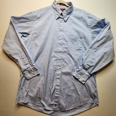 Nordstrom Classic Mens Button Shirt Size 16.5 34 Blue Long Sleeve Pocket Cotton - Image 1 of 4