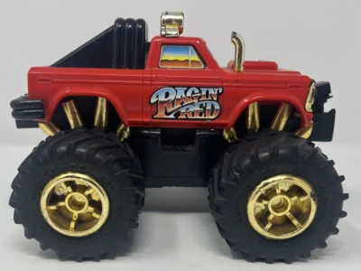 Monster Truck Ragin' Red Mean Machine Lanard Toys 1985 de colección 4x4 no funciona Foto 1 de 4