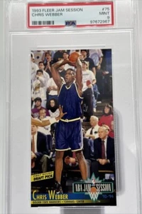 Chris Webber Rookie PSA 9 -1993 Fleer NBA Jam Session Jumbo-Kings, Michigan, HOF - Picture 1 of 5