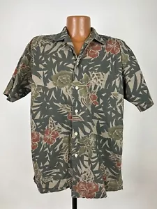 90s Y2K No Boundaries Hawaiihemd Herren M Floral Leaf Aloha Robust Cotton Vintage - Bild 1 von 16