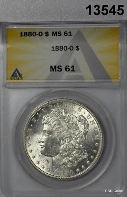 1880 O MORGAN SILVER DOLLAR ANACS CERTIFED MS61 NICE! #13545 - Image 1 of 3