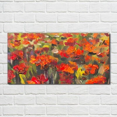Acrylglasbild Wandbild Plexiglas 100x50 Mohnblumen Blumen Malerei - Bild 1 von 4