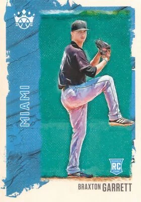 Braxton Garrett RC 2021 Diamond Kings Baseball Canvas Rookie Card #48 Marlins - Image 1 of 2