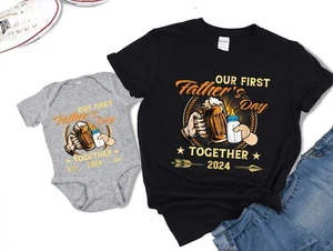 Our First Father's Day Together, Gift for Dad, Father and Child Shirt, Husband - Picture 1 of 3