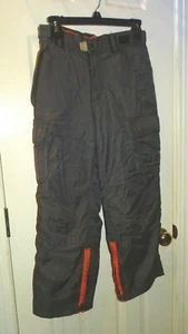 Gap Kids L Black Orange Snow Adjustable Waist Insulated Pants size 10 JC NWOT - Picture 1 of 12