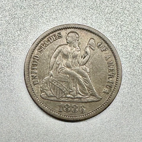 1886  SEATED LIBERTY DIME    NICE DETAIL    KEY TYPE COIN  #2984 Cover