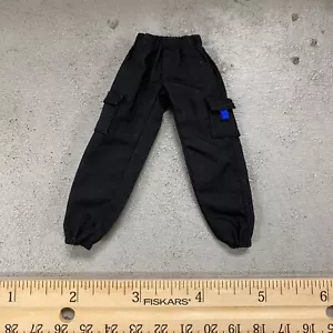BE-CGP-BLK: Pantalones de chándal cargo de tela 1/12 para cuerpo de figura de acción de 6" - Negro - Imagen 1 de 3