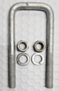 Boat Trailer Square Galvanized U-Bolt 3/8" x 2 1/4" x 4 " 5G - Picture 1 of 3
