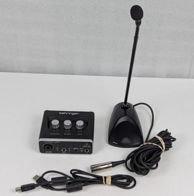 SET OF Behringer U-Phoria UM2 & Shure MX400DP Desktop Microphone - Image 1 of 4