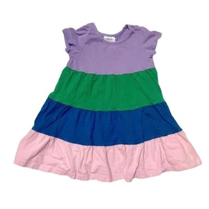 Hanna Anderson Tiered Colorblock Dress Size 3 - Picture 1 of 5