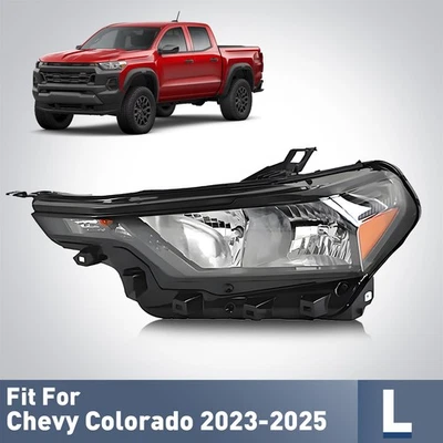 Fits 2023-2025 Chevrolet Colorado Halogen Headlight W/Bulb Driver Left Side - Imagem 1 de 4