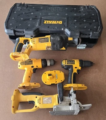 Lote 18v Dewalt - Carpintero de placas - 2 taladros - 1 sierra de recepción - ¡1 cargador de 1 hora! Foto 1 de 4