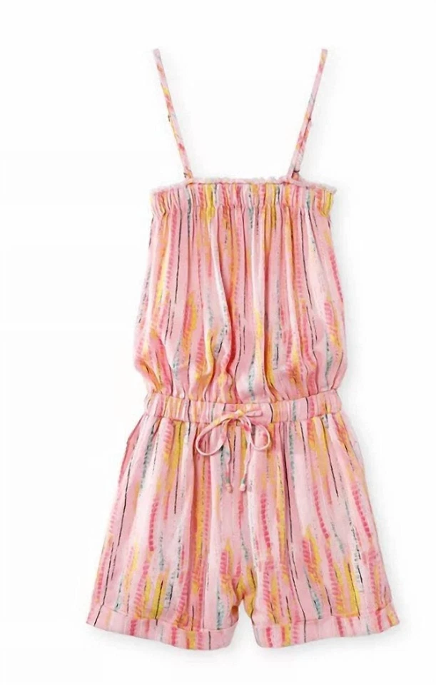 Romper vintage Havana meninas tingido de gravata frutado rosa - Imagem 1 de 1