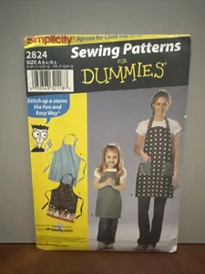 Simplicity Sewing for Dummies Mother Daughter Apron Pattern 2824 Sizes S - L - Picture 1 of 2