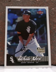 COOLE BASEBALL KARTE FLEER ROOKIE CARD CHICAGO WHITE SOX JERRY OWENS SCHLAG - Bild 1 von 2