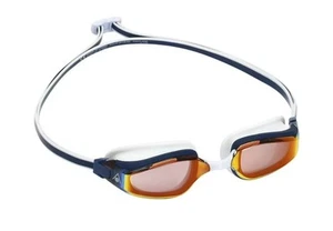 Aqua Sphere Fastlane Swim Goggles Mirrored Lens, Navy/White - Picture 1 of 5
