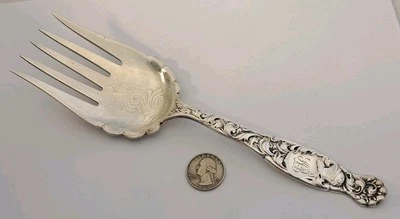 HERÁLDICO Whiting Plata de Ley 9.25" Tenedor para servir pescado Figura CABALLERO en ARMADURA Foto 1 de 4