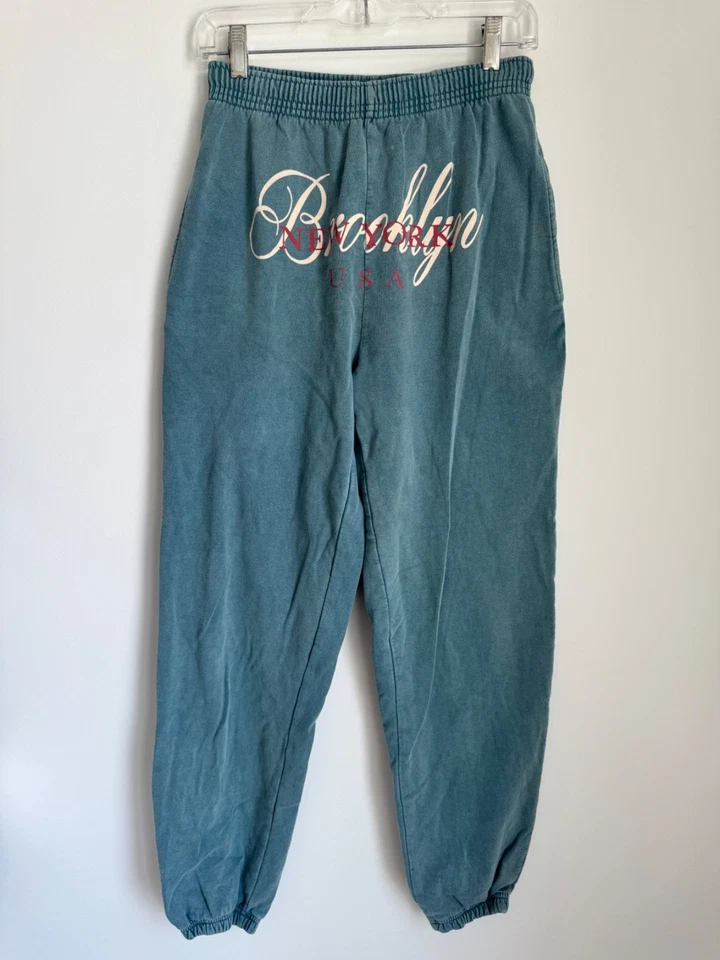 Urban Outfitters Sweatpants Brooklyn USA Joggers Size Small Relax Retro Fleece - Image 1 of 4
