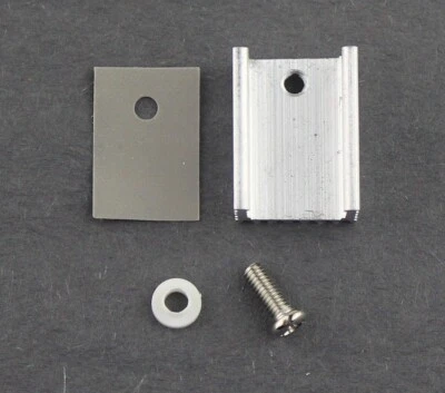 5Pcs Aluminum Heatsink 20x15x10mm for TO-220 with Ceramic Washer and Silicon Pad - Image 1 of 2