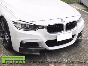 DP Style Carbon Fiber Front Splitter Lip For BMW 2012+ 320i 328i 335i M Sport - Picture 1 of 2