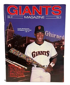 Giants Magazine 1987 Score Card Program Unscored Candy Maldonado Cover  - Picture 1 of 5