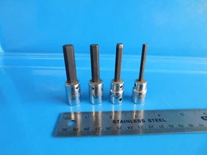 USED, MAC TOOLS 3/8 IN. DRIVE HEX SOCKETS 3/16, 1/4, 5/16, 3/8 INCH, LOT OF 4 - Picture 1 of 8
