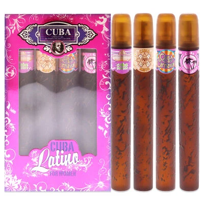 Cuba Latino Collection for Women-Juego de 4 piezas 1,17 oz Cuba Copacabana EDP Spray y más Foto 1 de 4