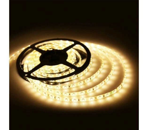 Striscia Led 3528 Bobina 12V Strip MT5 300 SMD 24W Resinata Bianco Caldo  IP54 - Immagine 1 di 1