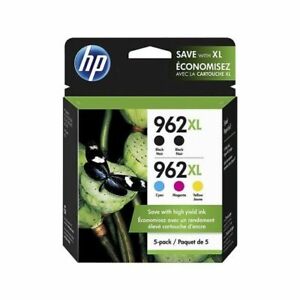 HP 962XL /962XL (6ZA57AN)Ink Cartridges(Cyan Magenta Yellow Black)5-Pack 09/2024