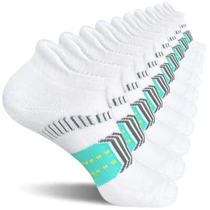 Womens Athletic Cushioned Anti-Blister Comfort Running Ankle Socks 5 Pairs - Picture 1 of 7