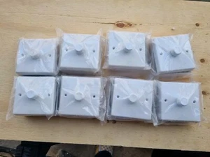 White Varilight Dimmer Swich X 8 250w 1G 1or 2 Way And Back Boxes - Picture 1 of 3