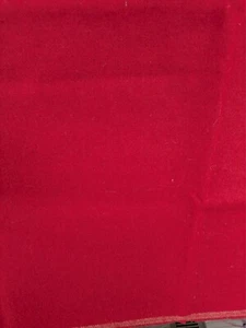 Antique Solid Tomato Red Heavy Wool Fabric 1+ Yards - Picture 1 of 3