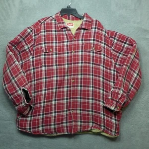 VTG Wrangler Premium Quality Sherpa Lined Long Sleeve Button Up Shirt Jacket 3XL - Bild 1 von 11