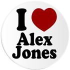 I Love Alex Jones - Circle Sticker Decal 3 Inch - Infowars Conservative