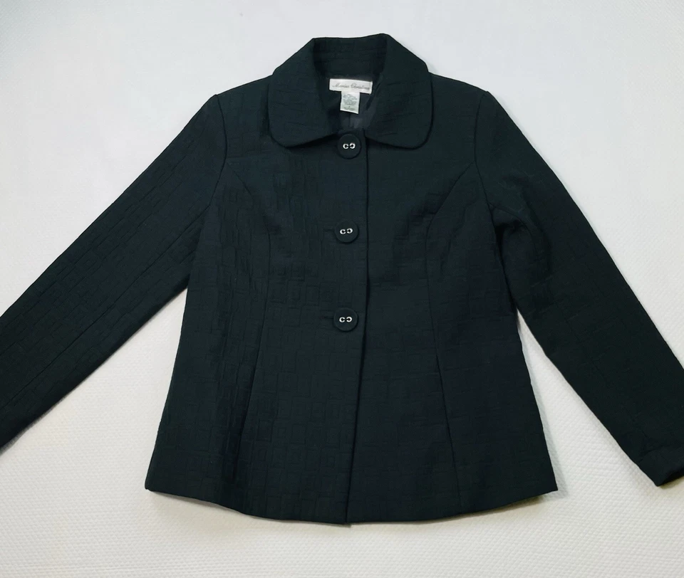 Marisa Christina Woman's Black Solid Lined Blazer Size 8 NICE - Image 1 of 4