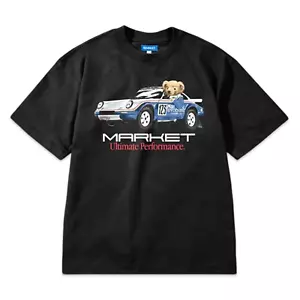 Market Studios Racecar Bear schwarzes T-Shirt - Bild 1 von 4