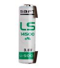 SAFT LS14500 CNR 3,6V 2600mAh con lamelle SALDATURA  Batteria stilo AA litio 