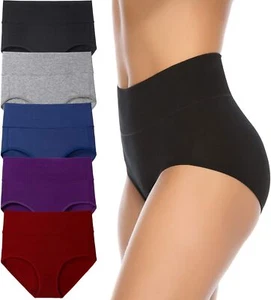 Annenmy Women's High Waist Cotton Underwear Soft Brief Panties Regular and Pl... - Picture 1 of 6