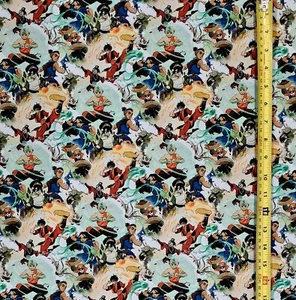 AVATAR LAST AIRBENDER ANIME COLLAGE FABRIC ( HALF YARD OR 1 YARD) - Picture 1 of 4