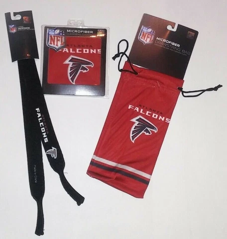 Atlanta Falcons Eyeglass/Sunglasses Microfiber bag, cleansing cloth & Retainer Cover