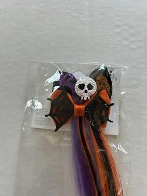 Halloween Faux Fake Hair Clips Bat Ghost Boo Pumpkin Claire New Sparkly - Image 1 of 3