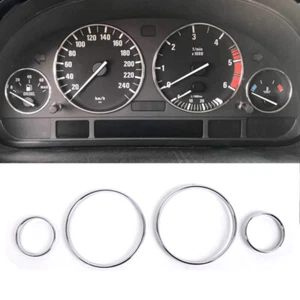 Chrome Speedometer Gauge Dial Rings Bezel Trim for BMW E39 M5 M 5 Series E38 E53 - Imagen 1 de 10