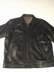 Polo by Ralph Lauren Herren schwarze Lammfell Lederjacke weich Gr. XL TOP! - Bild 1 von 24