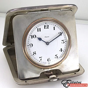 Octava Watch & Co Travel Clock Swiss Sterling Silver 8 Day - Picture 1 of 11